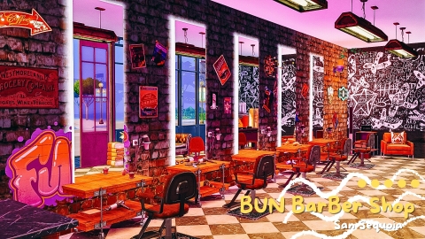 Bun Barber Shop - The Sim 4 (Business & Hobbies Pack) ✂️💈