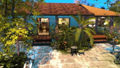 “A Tranquil Countryside Stay” – Brick Walls - Sweet Memories - The Sim 4