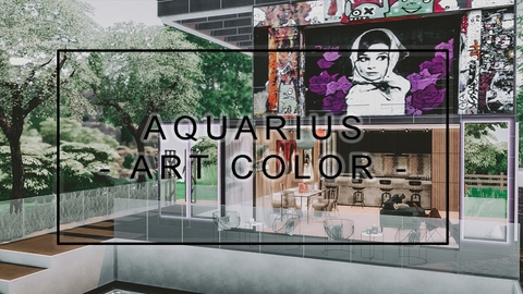AQUARIUS- ART COLOR - ZODIAC SERIES