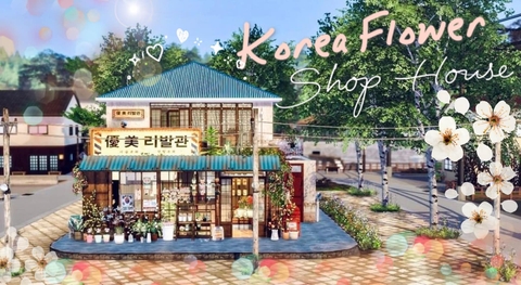 Korea Flower Shop House - the sim 4