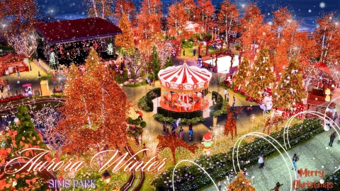✨🎄 AURORA WINTER PARK – WHERE CHRISTMAS MAGIC COMES ALIVE! 🎅❄️- The Sim 4 Xmas Holiday