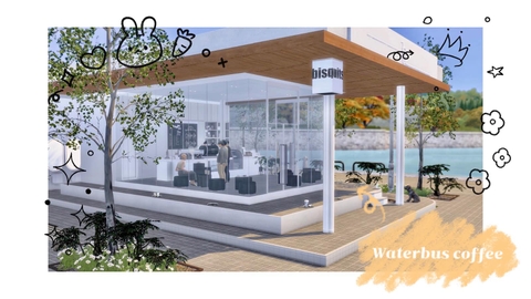 WaterBus Coffee - Modern Coffee next to River - Free Download