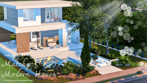 MATCHA MODERN HOUSE ✨🏡🌿 - The Sim 4