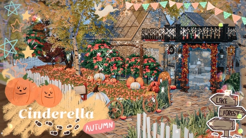 🎃🏡 Cinderella House – Where Magic Meets Autumn Glow 🧡🍂