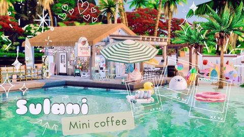 Sulani Mini Coffee - Cute Beach on Sim 4