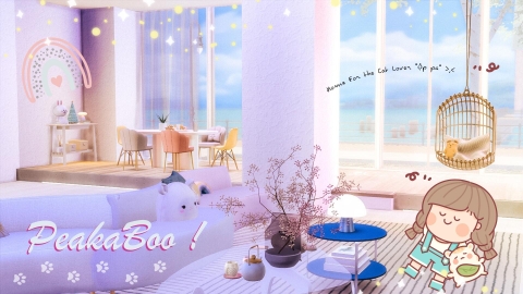 Peakaboo House - The house for cat lover in the sim 4