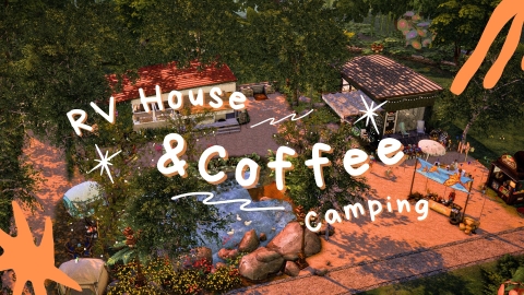 ✨🏕️ RV House & Coffee Camp – A Dream Destination for Wanderlust Souls! 🚐🌿☕🍰 - The Sim 4 (Business & Hobbies Pack)