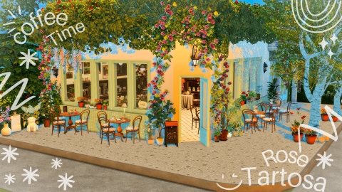 Rose Tartosa Café ✨🌹 - The Sims 4 (Business & Hobbies Pack)