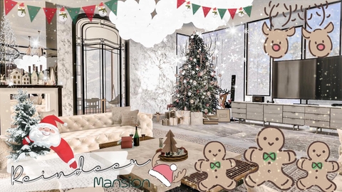 Reindeer Mansion - Red Xmas House