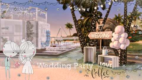 Wedding Party Beach Coffee