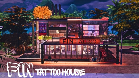FIN TATTOO HOUSE – Where Art Becomes a Home ✨ - The sim 4 (Business & Hobbies Pack)