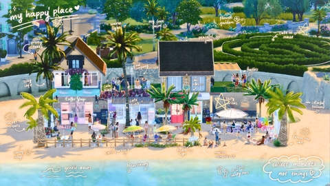 Rainbow Beach - Summer Vibe The Sim 4 🏖️🌈