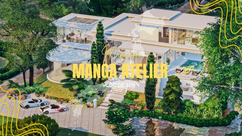 🌸 MANGA ATELIER MANSION — Where Stories Come to Life 🎨 The sim 4