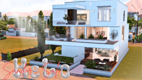 SANDORA SALA – Modern Serenity Villa 🏡- The Sim 4