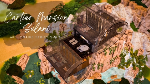 Cartier Mansion Sulani – Black Panther Wild Luxury 🐆 - Millionaire Series Sim 4✨🏝