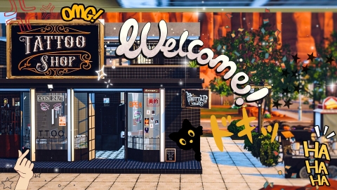 Tattoo Ink & Coffee Shop House (Business & Hobbies Pack)
