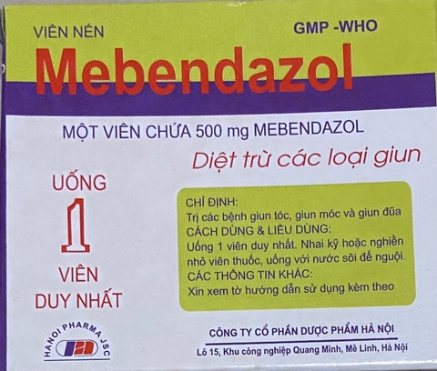 Thuốc giun Mebendazol