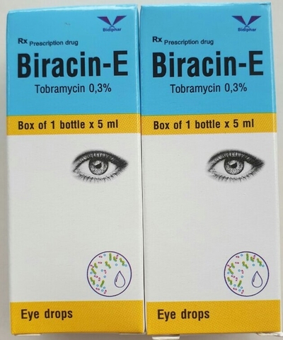 Nhỏ mắt biracin-E ( tobramycin nhỏ mắt)