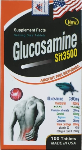 GLUCOSAMINE SIT3500SUPPLEMENT FACTS