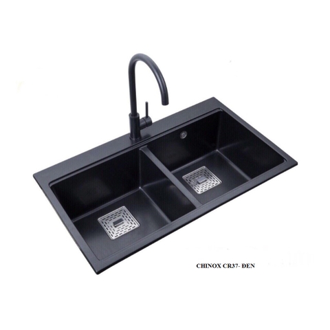 Chậu đá phượng hoàng CHINOX CR37- màu đen