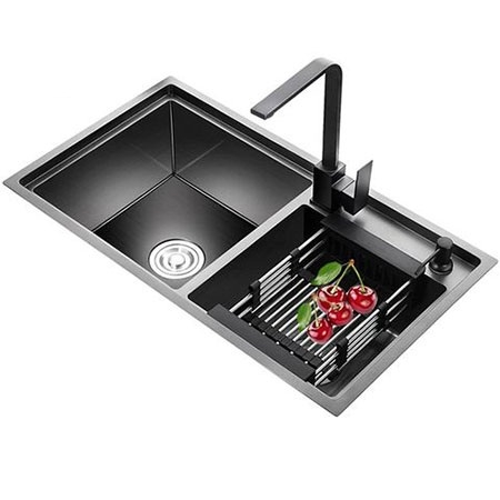 Chậu giật cấp hộc lệch nano cao cấp CHINOX CR79