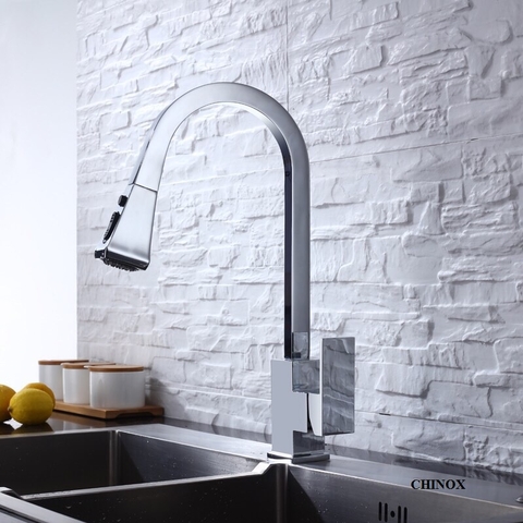 Vòi rửa bát rút vuông 3 chế độ CHINOX VR25