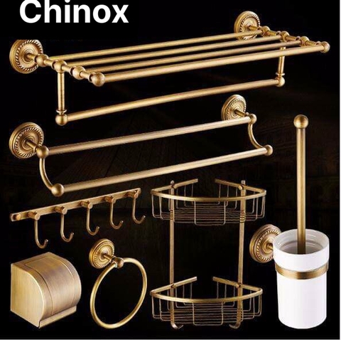 Bộ phụ kiện nhà tắm đồng  mộc CHINOX CN304