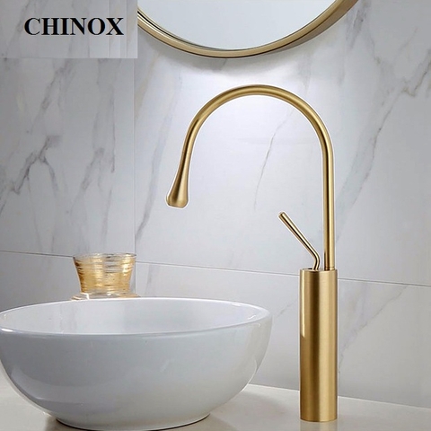 Vòi lavabo thiên nga CHINOX CN653 - màu vàng ngà