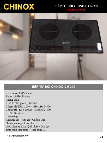 Bếp từ đôi CHINOX CN-222