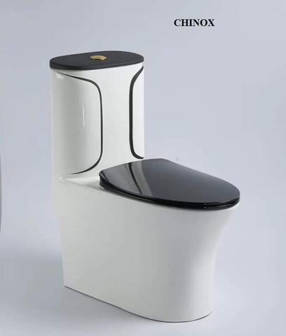 Bệt cao viền yếm CHINOX CN917 - màu trắng đen