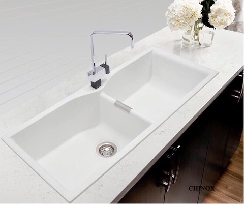 Chậu đá Grantie cánh én trắng CHINOX CR29 - Trắng