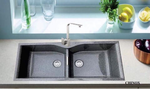 Chậu đá Grantie cánh én CHINOX CR29 - Ghi