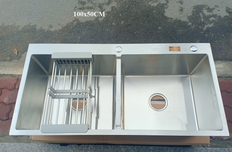 Chậu cỡ đại inox sus 304 CHINOX CR52 ( 100x50cm)