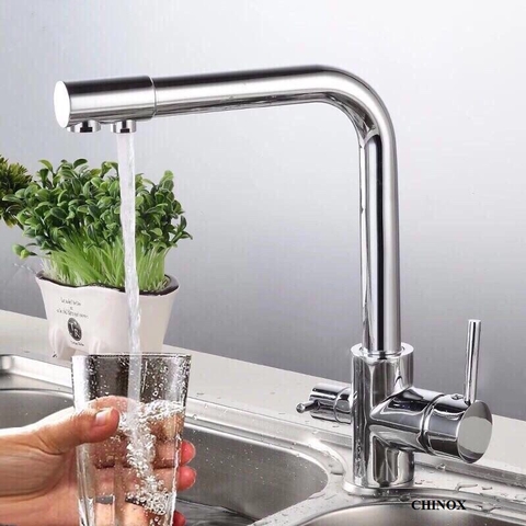 Vòi rửa bát 3 đường nước bóng CHINOX VR40