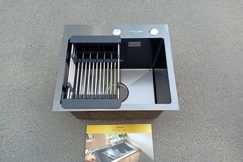 Chậu rửa bát 1 hố mini màu nano CHINOX CR74 45x40cm
