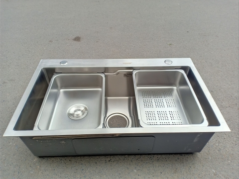 Chậu rửa bát 1 hộc inox SUS 304 CHINOX CR80 75x45cm