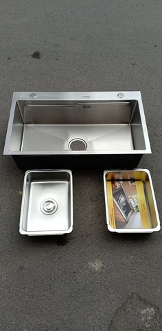 Chậu rửa bát 1 hộc inox SUS 304 CHINOX CR80 75x45cm