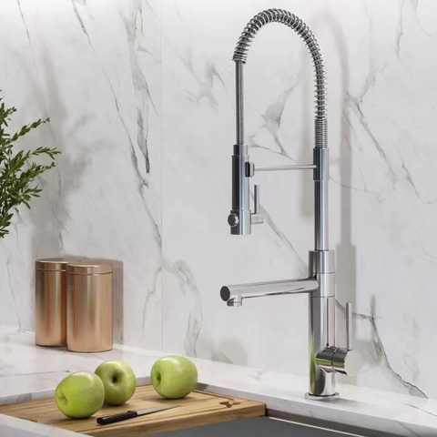 Vòi rửa bát 3 đường nước lò xo đồng phủ vàng CHINOX VR59 ( 3 màu)