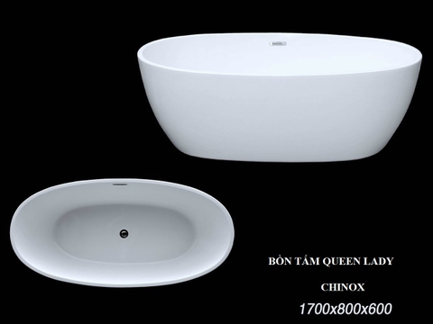Bồn tắm ngâm QUEEN LADY -CHINOX - trắng