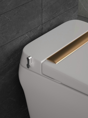 Bệt không két nước viền vàng, xả trực tiếp, có xịt rửa CHINOX CN902