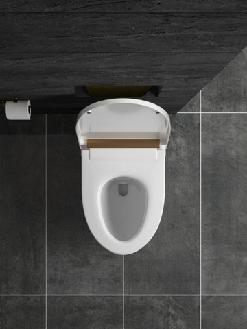 Bệt không két nước viền vàng, xả trực tiếp, có xịt rửa CHINOX CN902