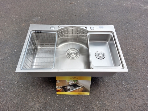 Chậu rửa bát 1 hố tròn kiểu Nhật CHINOX CR95 kích thước 78x48cm