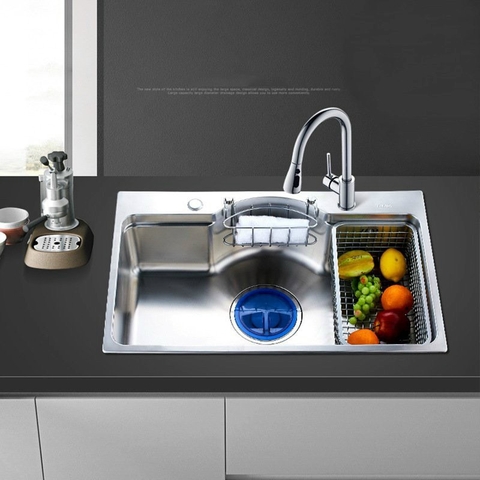 Chậu rửa bát 1 hố tròn kiểu Nhật CHINOX CR95 kích thước 78x48cm