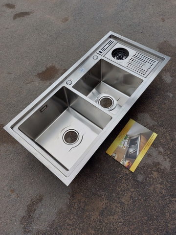 Chậu rửa bát 1 hố có bàn Bar rửa cốc tự động CHINOX CR94 kích thước 100x48cm