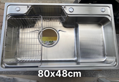 Chậu rửa bát 1 hố có bàn CHINOX CR99 kích thước 80x48cm