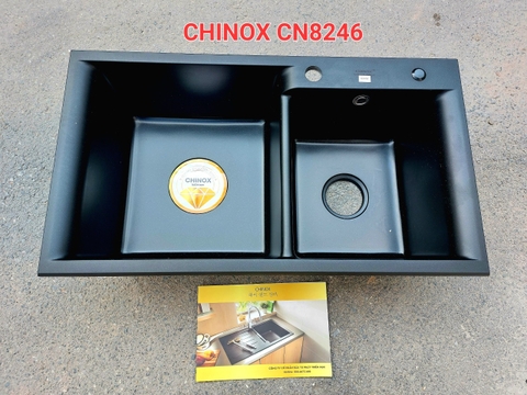 Chậu rửa bát bằng đá đen nhập khẩu 82x45cm CHINOX CR106