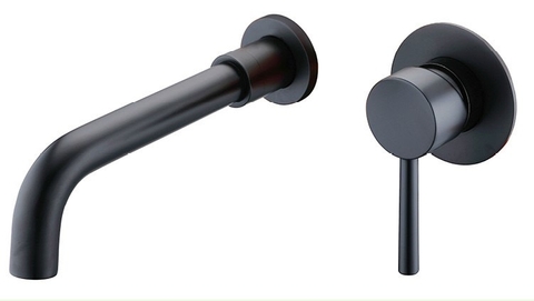 Vòi rửa mặt âm tường tròn CHINOX 6004AT - đen
