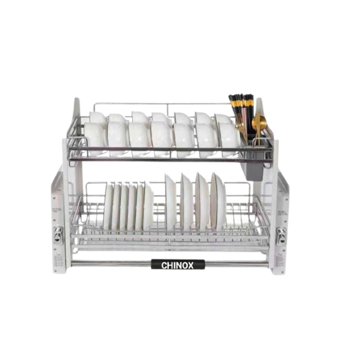 Giá nâng hạ di động 80cm có giỏ đũa màu trắng CHINOX CN-A800