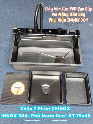 Chậu thác 7 phím cao cấp CHINOX CR115