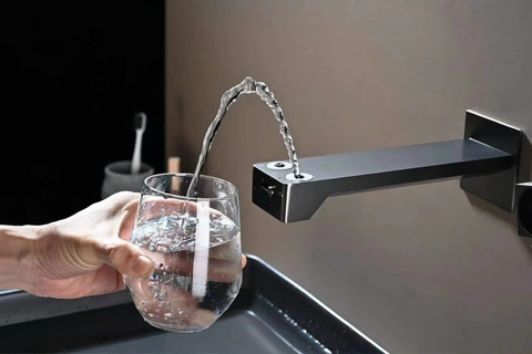 Vòi lavabo âm tường rửa 2 mặt trên dưới có led hiển thị CHINOX VA04 ( 2 màu)
